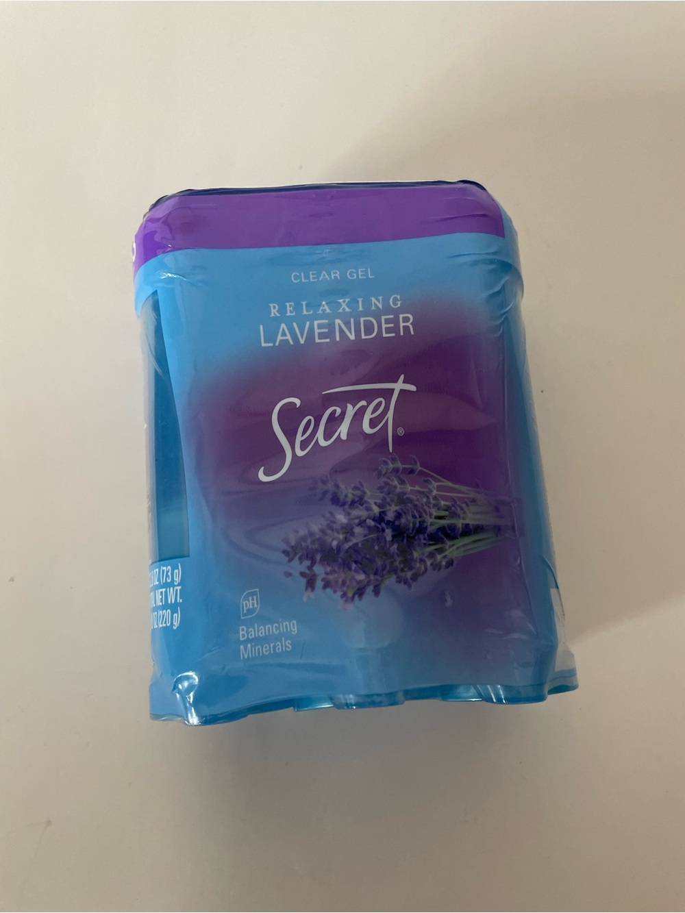 Relaxing Lavender Clear Gel Antiperspirant Deodorant - Blue/Purple